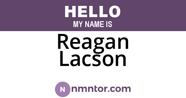 Reagan Lacson