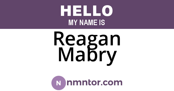 Reagan Mabry