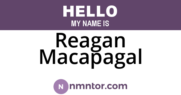 Reagan Macapagal