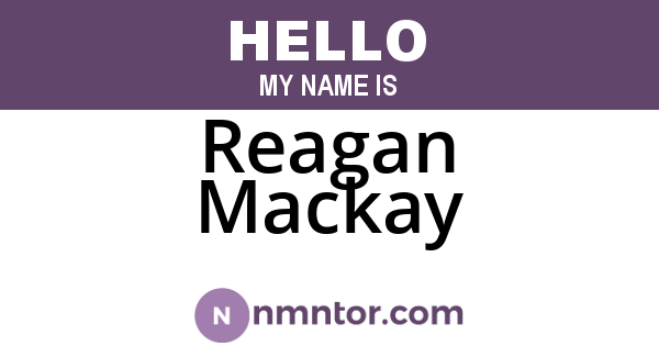 Reagan Mackay