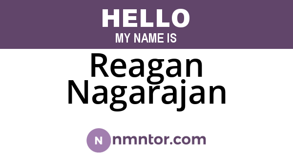Reagan Nagarajan