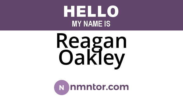 Reagan Oakley