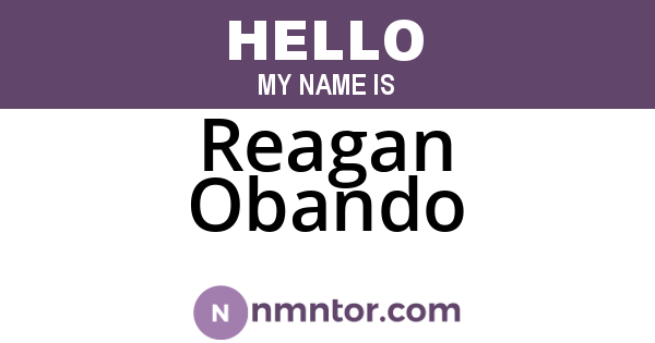 Reagan Obando