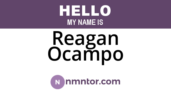 Reagan Ocampo