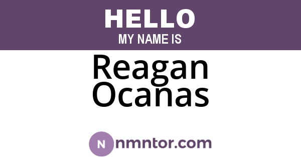 Reagan Ocanas