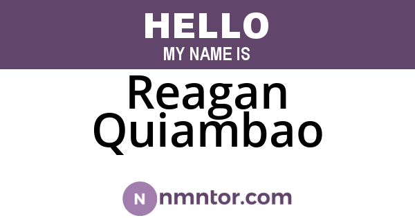 Reagan Quiambao