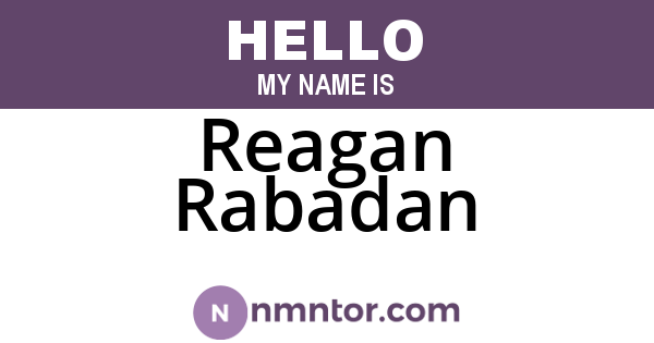 Reagan Rabadan