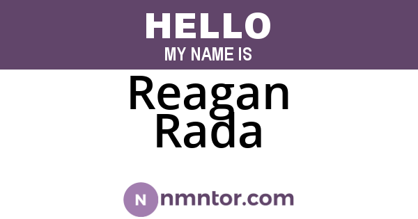 Reagan Rada