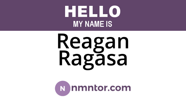 Reagan Ragasa