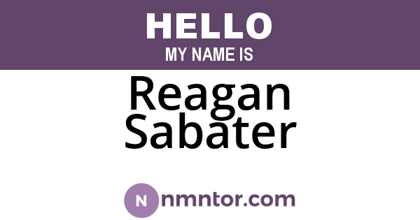 Reagan Sabater