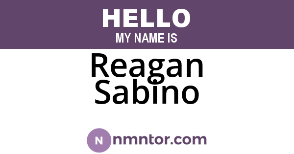 Reagan Sabino