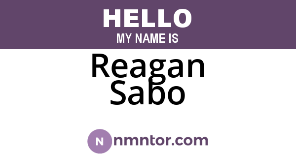 Reagan Sabo
