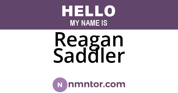 Reagan Saddler