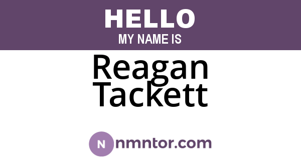 Reagan Tackett