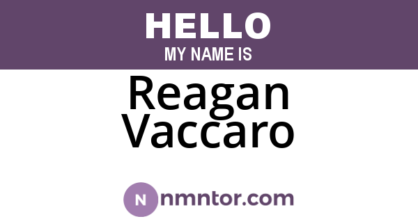 Reagan Vaccaro