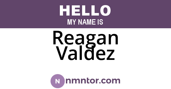 Reagan Valdez