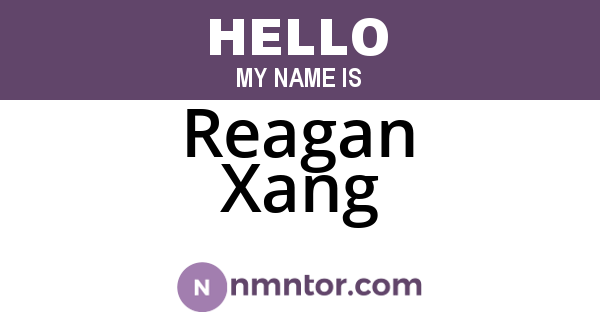 Reagan Xang