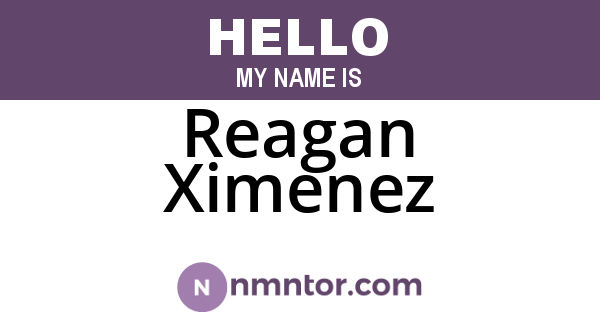 Reagan Ximenez