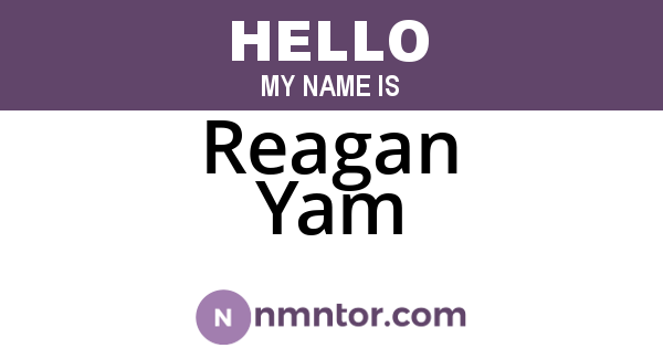 Reagan Yam