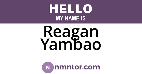 Reagan Yambao