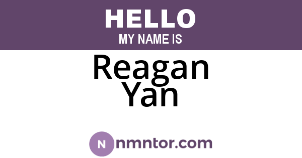 Reagan Yan