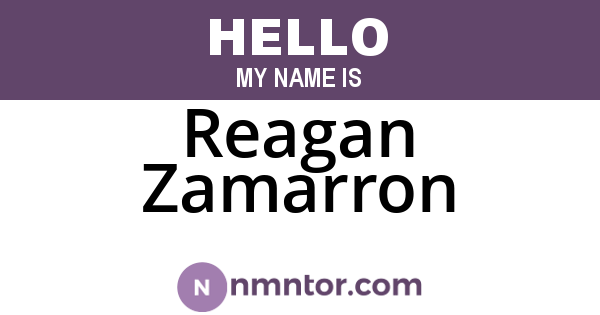 Reagan Zamarron