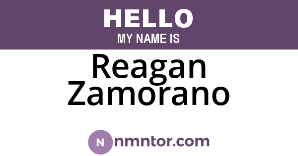 Reagan Zamorano