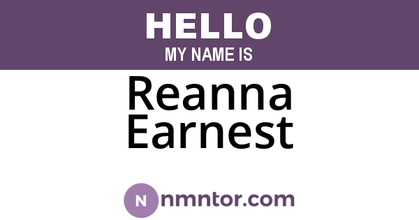 Reanna Earnest