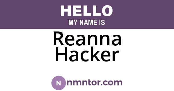 Reanna Hacker