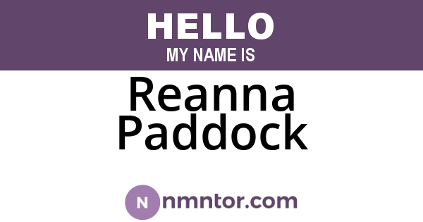 Reanna Paddock