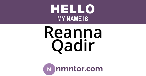 Reanna Qadir