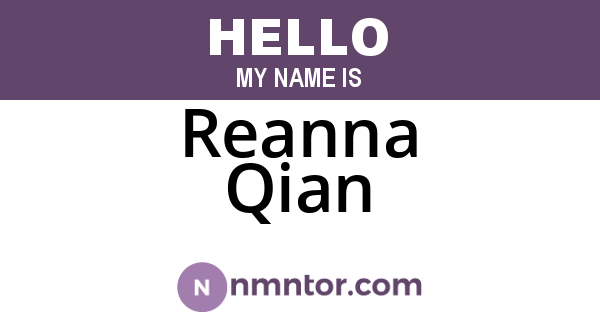 Reanna Qian