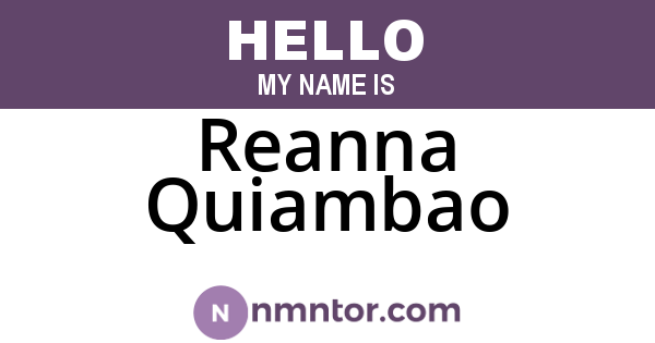Reanna Quiambao