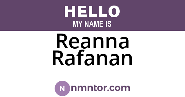 Reanna Rafanan