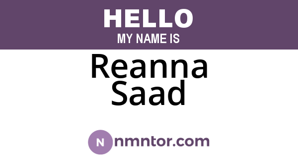 Reanna Saad