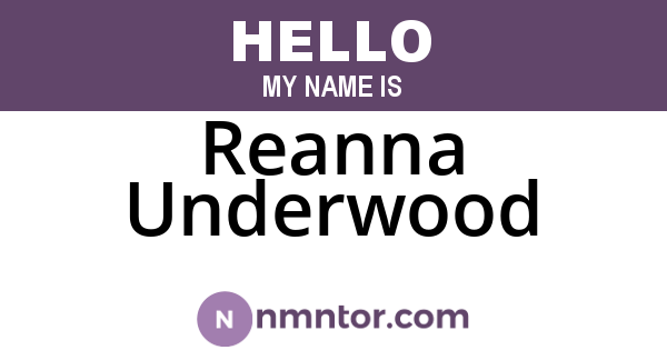Reanna Underwood