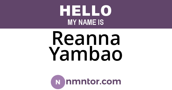 Reanna Yambao