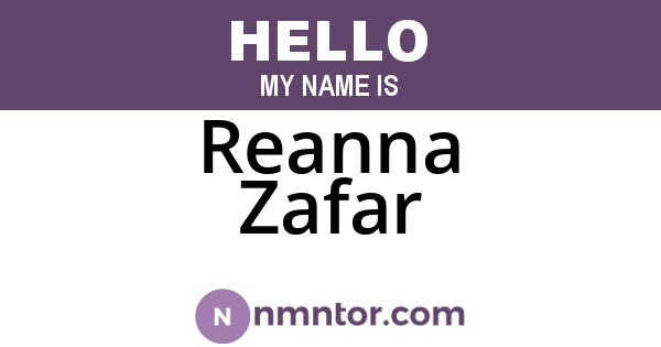Reanna Zafar