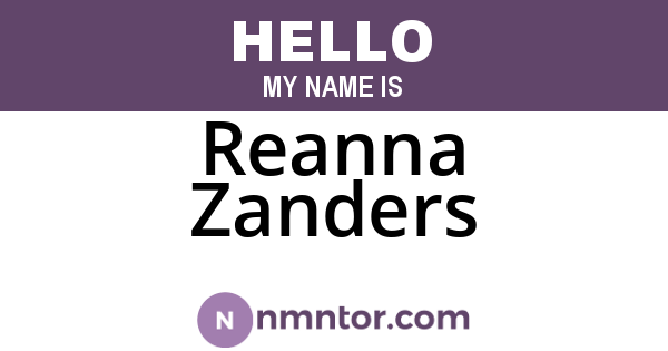 Reanna Zanders