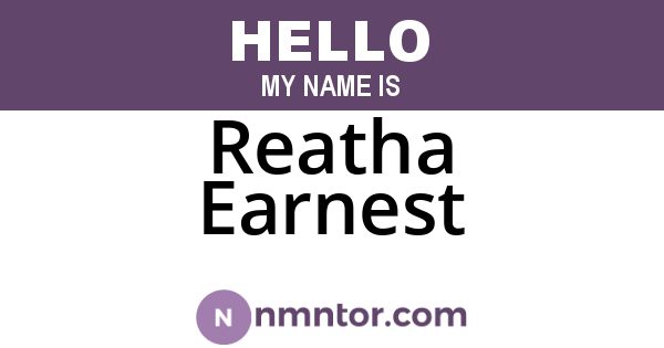 Reatha Earnest