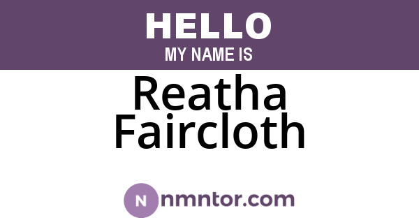 Reatha Faircloth