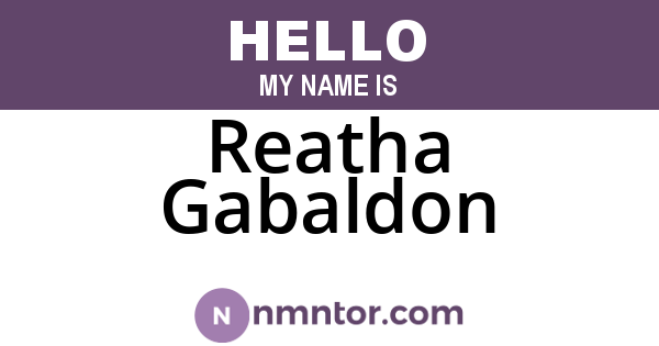 Reatha Gabaldon