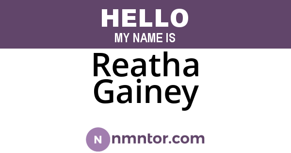 Reatha Gainey