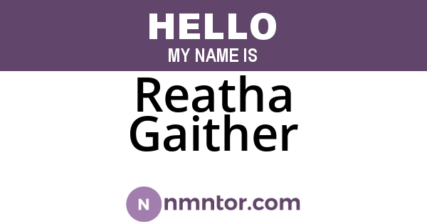 Reatha Gaither