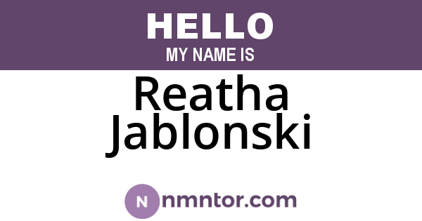 Reatha Jablonski
