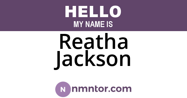 Reatha Jackson
