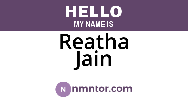Reatha Jain