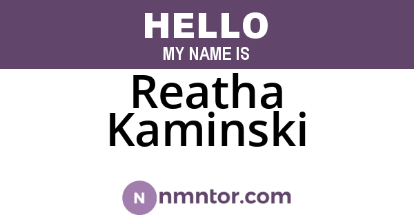 Reatha Kaminski
