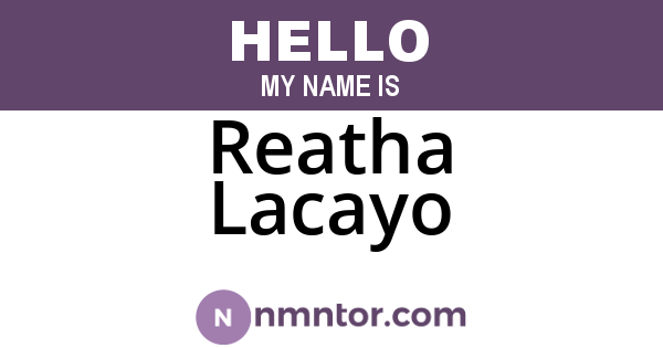 Reatha Lacayo
