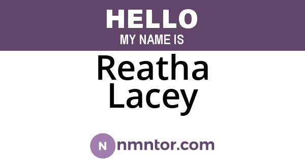 Reatha Lacey